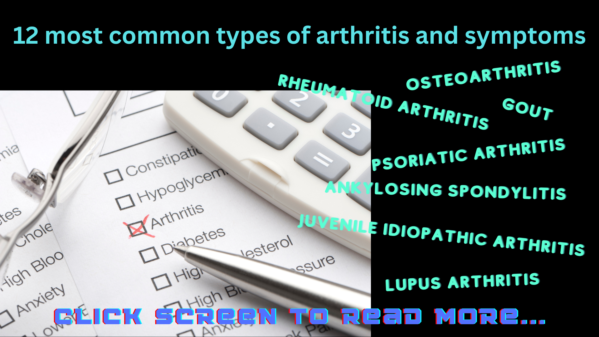 12 most common types of arthritis and the symptoms ArthritiCare by Nature